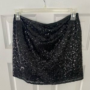J Crew Black Sequined Skirt - Size 8